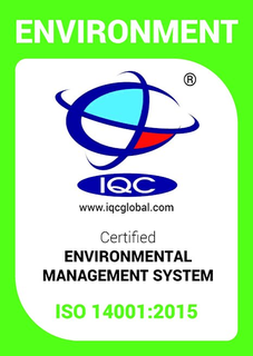 ISO 14001:2015 — Environmental Management System, certified by IQC
