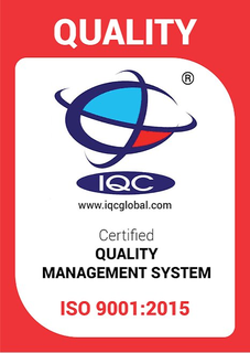 ISO 9001:2015 — Quality Management System, certified by IQC