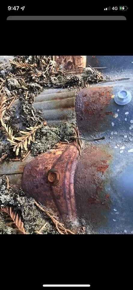 Guard bracket and clips completely rusted through