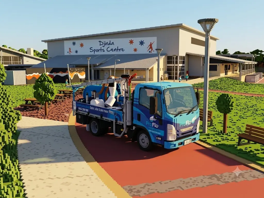 ProFlo WA vacuum gutter cleaning truck in St James Perth inner south suburb