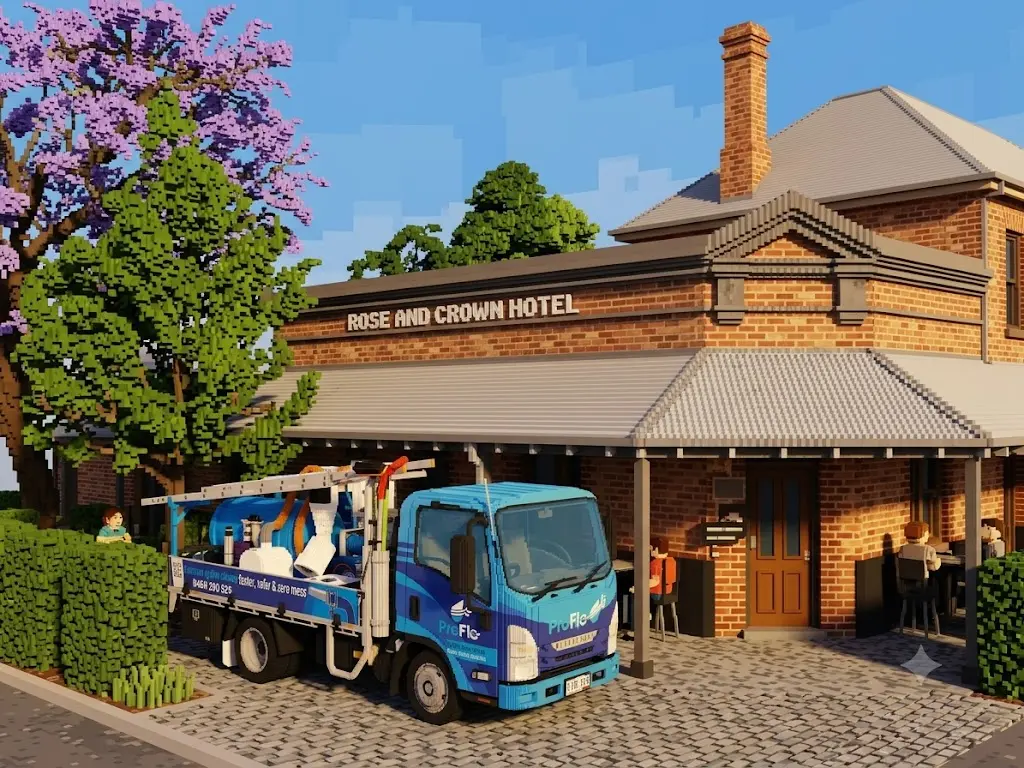 ProFlo WA vacuum gutter cleaning truck servicing a Swan Valley property Perth